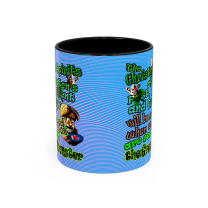 christmas spirits of boston - Accent Mug (light blue-purple wave)