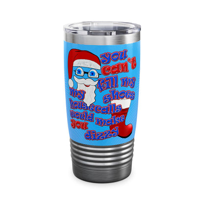 santa's shoes - Ringneck Tumbler, 20oz (light blue-purple wave)