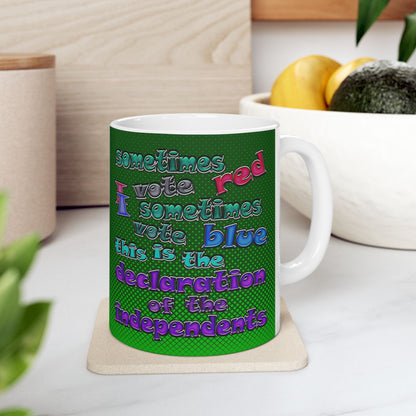 declaration of the independents - White Mug (logo green)