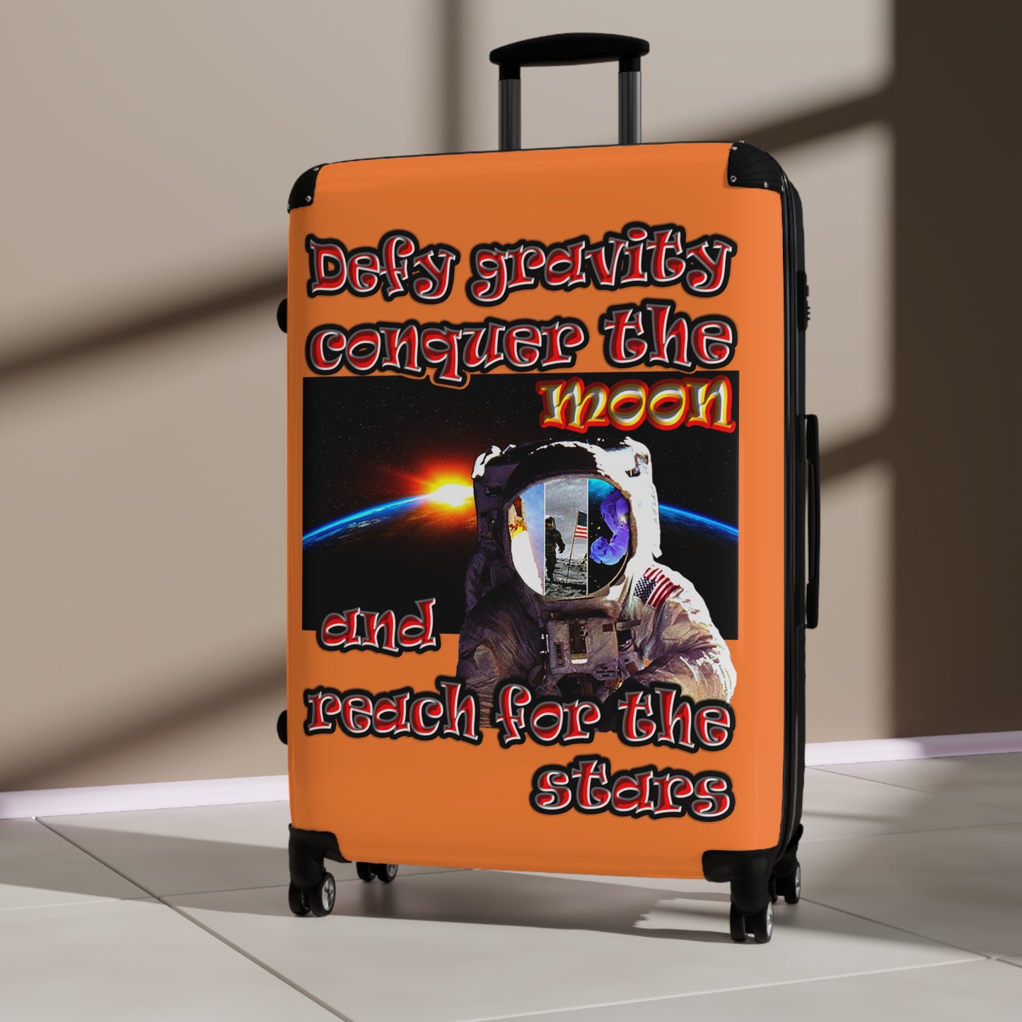 defy conquer reach - Suitcase (crusta)