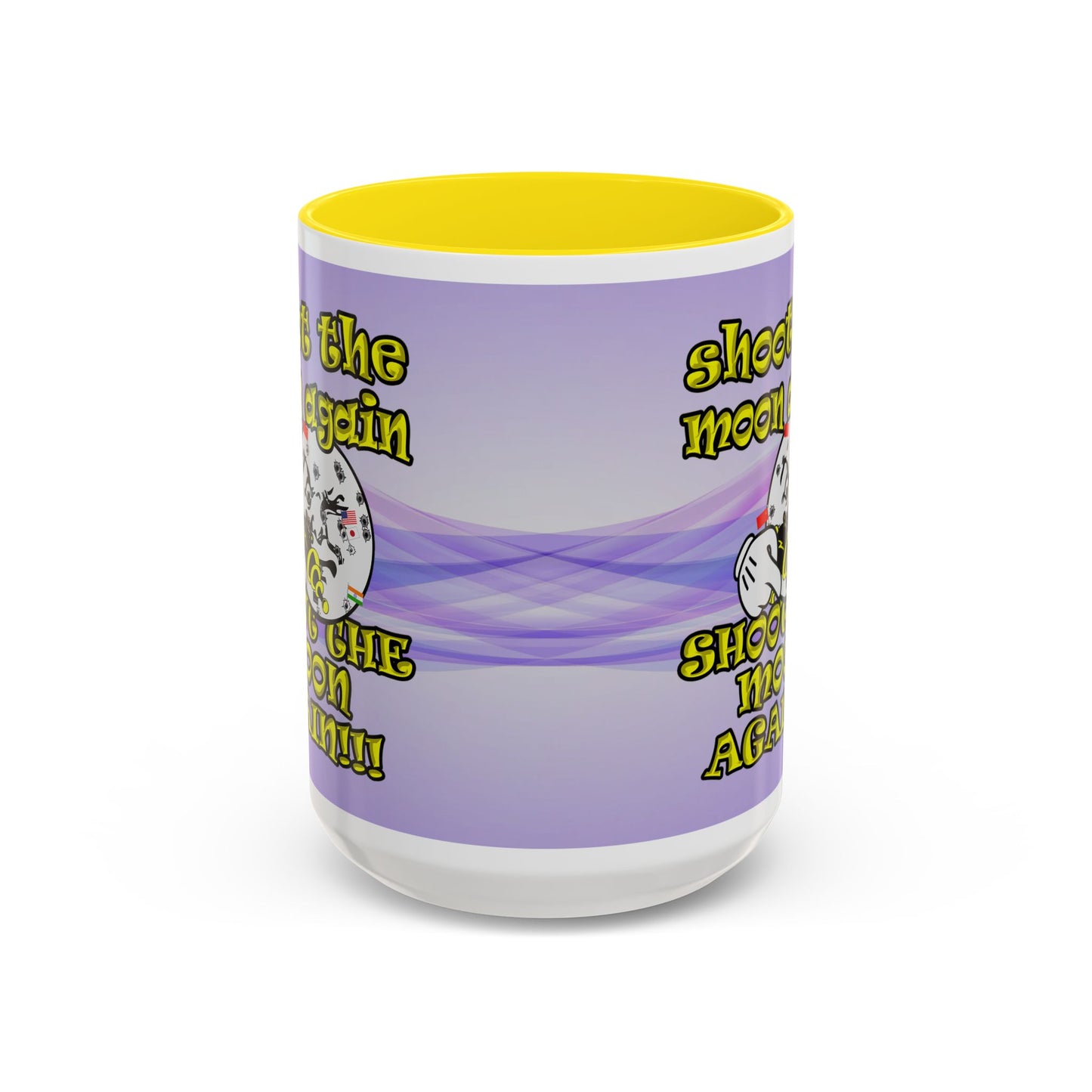 shoot the moon again - Accent Mug (light blue-pink wave)