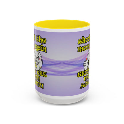 shoot the moon again - Accent Mug (light blue-pink wave)