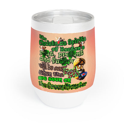 christmas spirits of boston - Chill Wine Tumbler (yellow-orange wave)