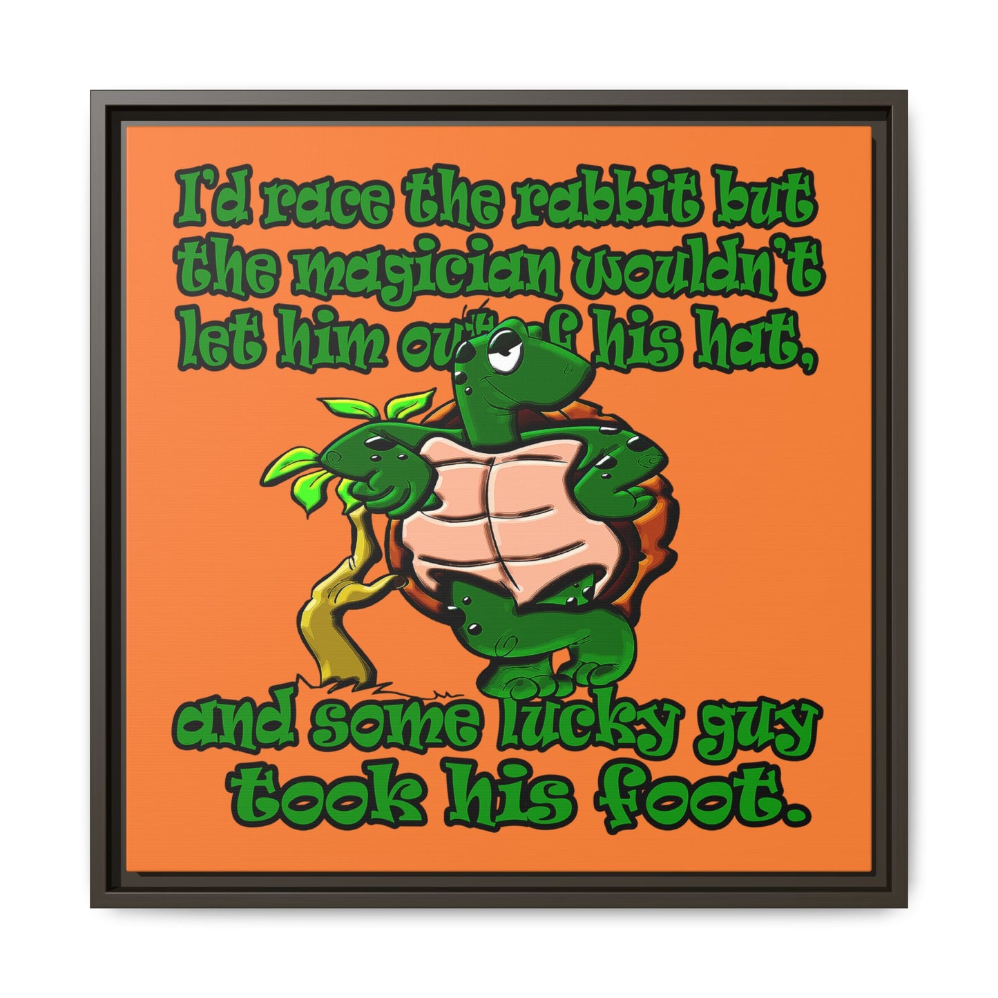turtle race - framed canvas art (crusta)
