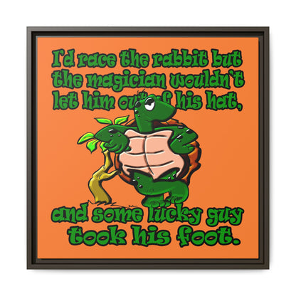 turtle race - framed canvas art (crusta)