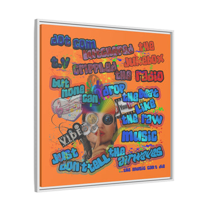 drop the beat - framed canvas art (crusta)