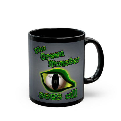 green monster - Black Mug (grey-light grey)