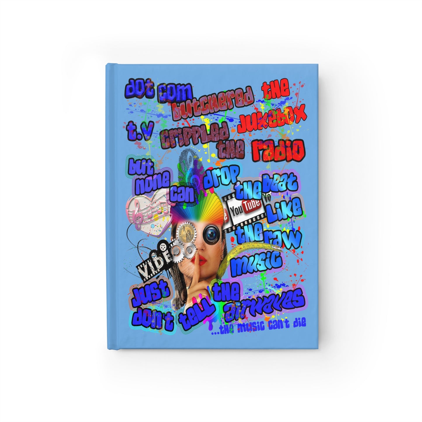 drop the beat - journal-blank (light blue)