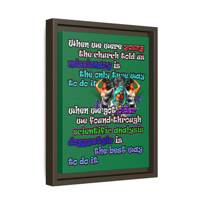 doggystyle - framed canvas art (dark green)
