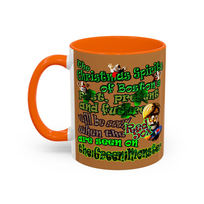 christmas spirits of boston - Accent Mug (light brown)