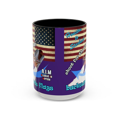shoot for the stars - Accent Mug (purple)