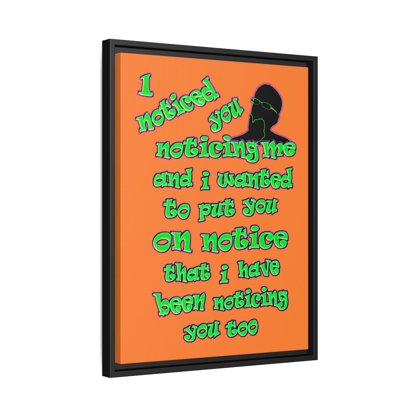 noticed you noticing - framed canvas art (crusta)