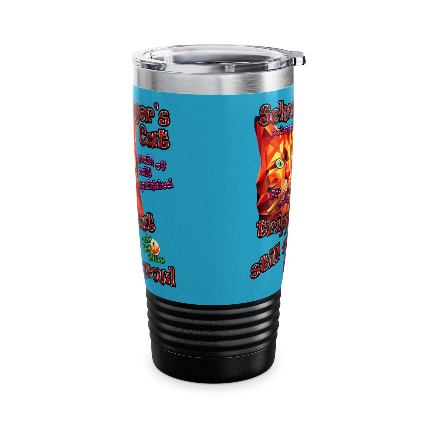 schrodinger's cat - Ringneck Tumbler, 20oz (turquoise)