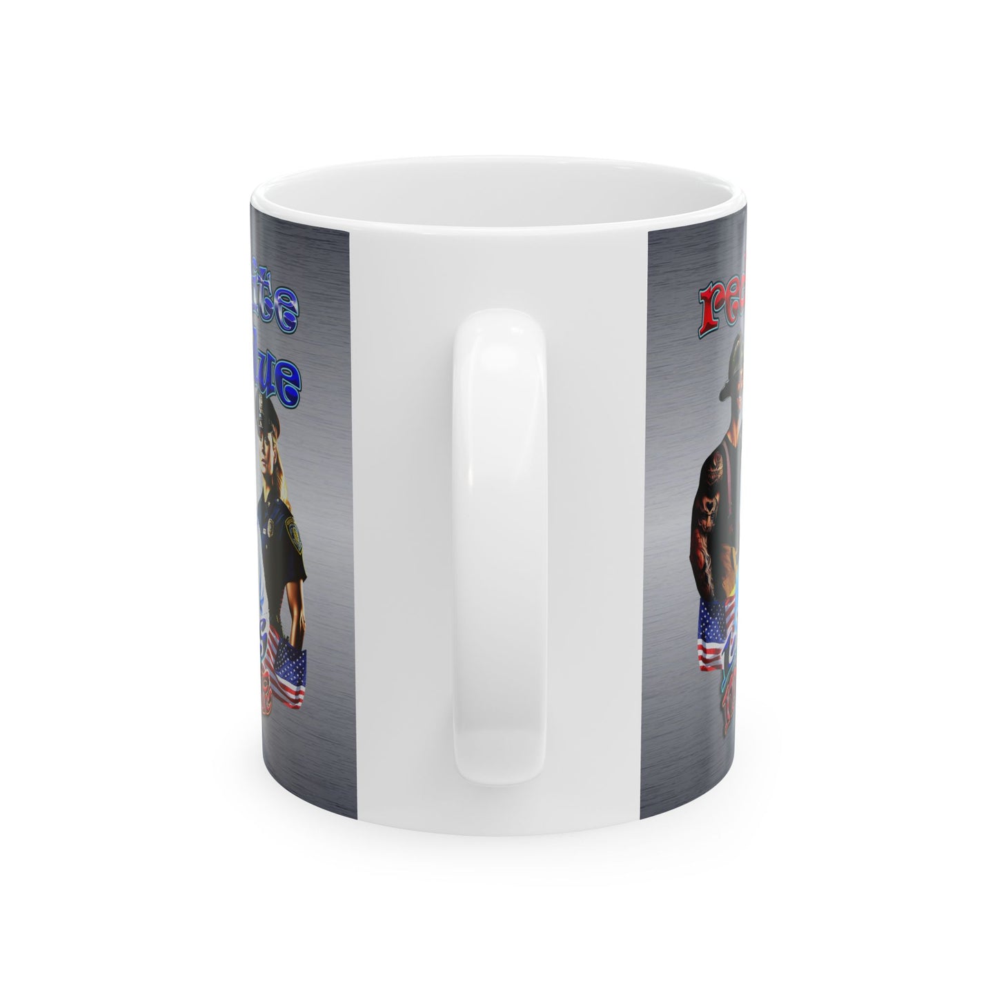 rw&b lives matter - White Mug (brushed nickel)