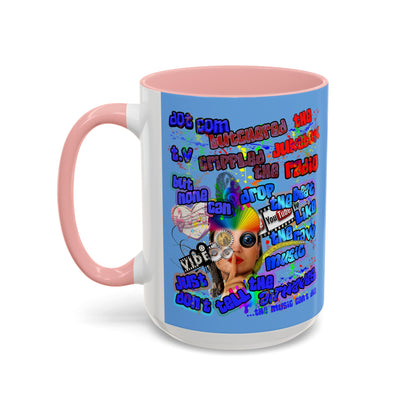 drop the beat - Accent Mug (light blue)