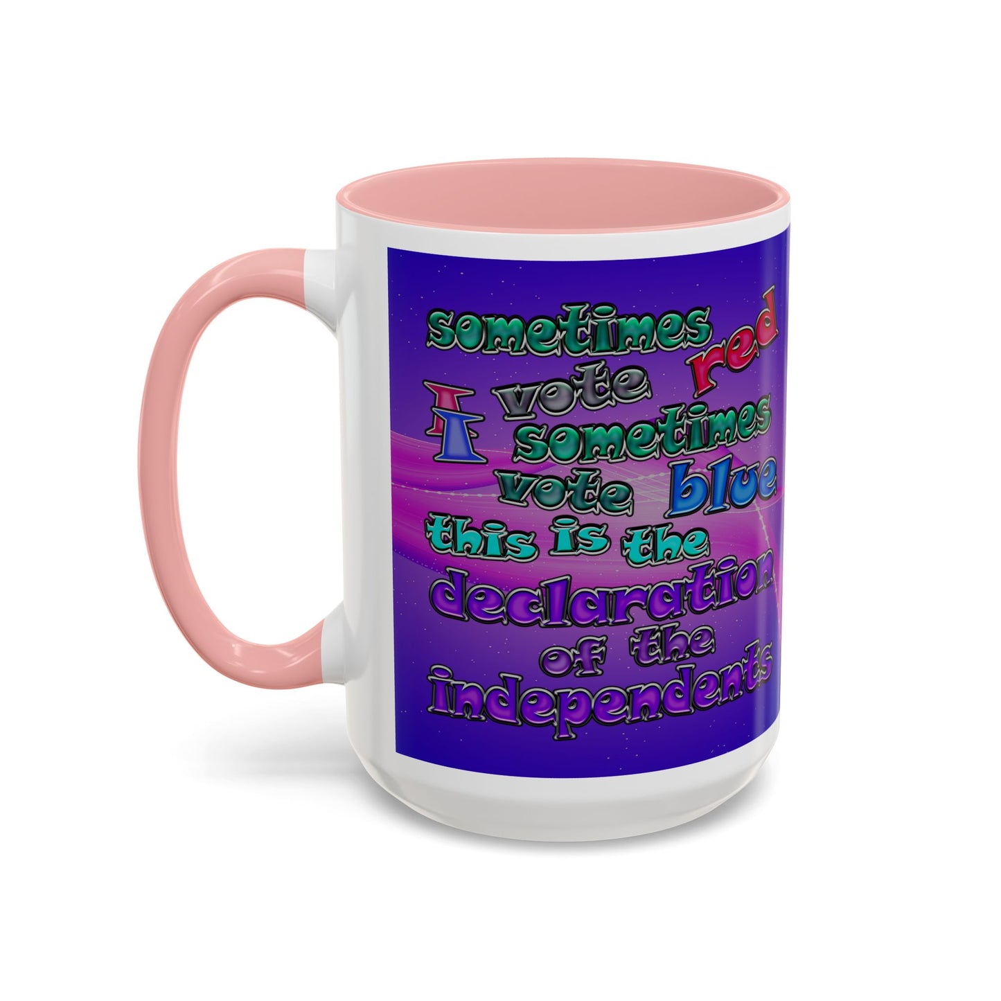 declaration of the independents - Accent Mug (purple-pink wave)