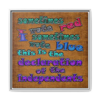 declaration of the independents - framed canvas art (brown papyrus)