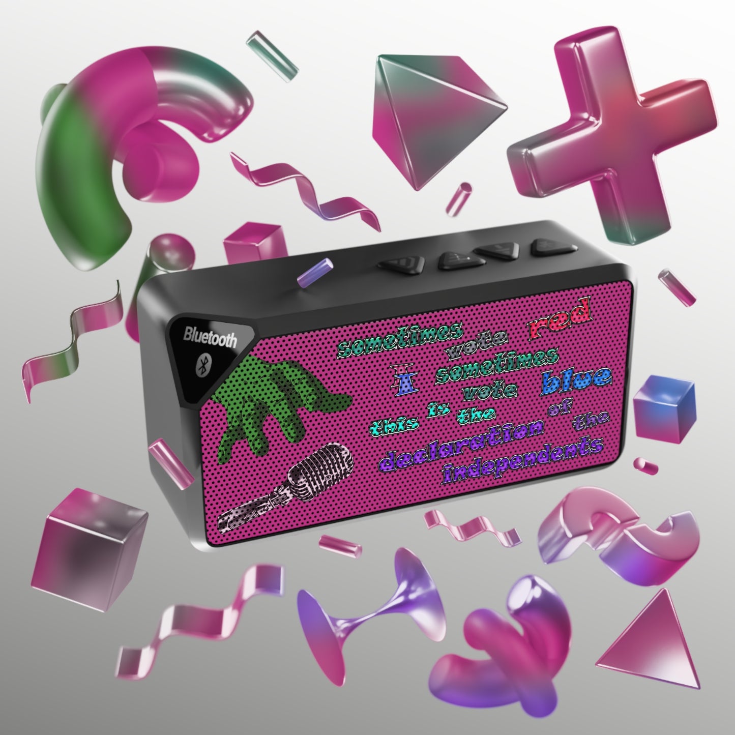 declaration of the independents - Jabba Bluetooth Speaker (pink)