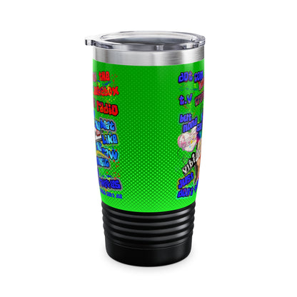 drop the beat - Ringneck Tumbler, 20oz  (logo green)