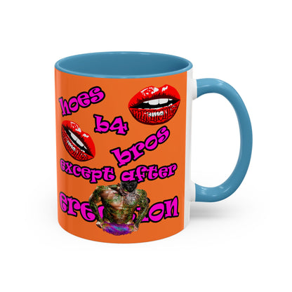 hoes b4 bros - Accent Mug (crusta)