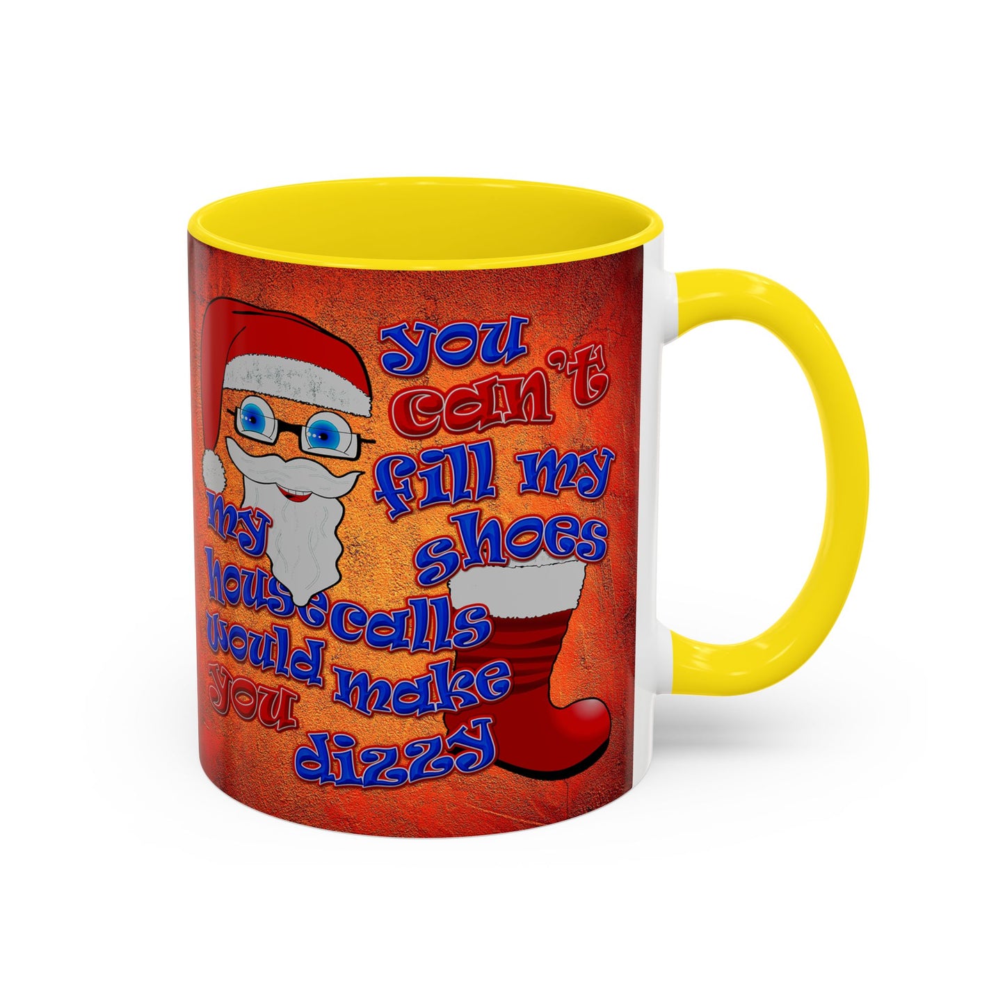santa's shoes - Accent Mug (burnt orange)
