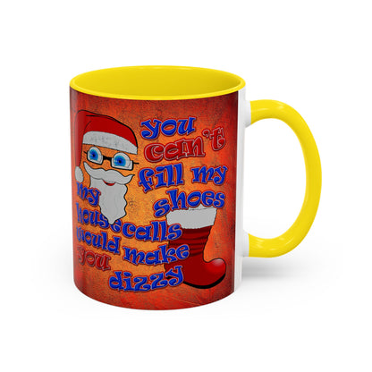 santa's shoes - Accent Mug (burnt orange)