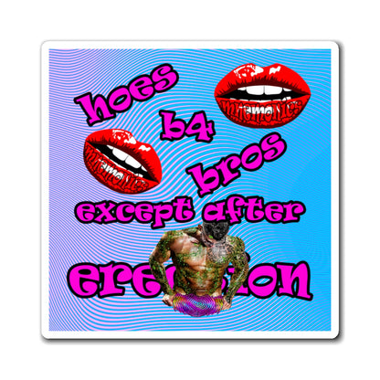hoes b4 bros - Magnets - (light blue-purple wave)