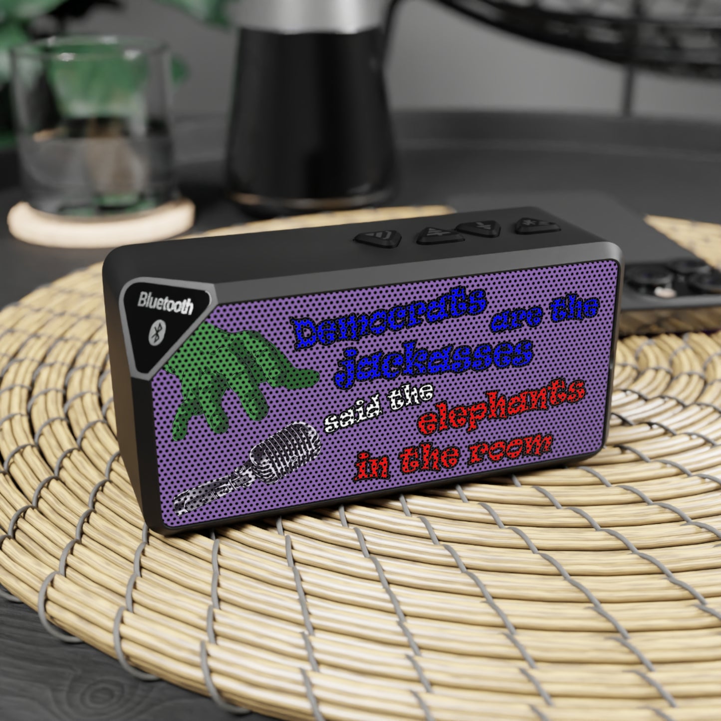 donkeys and elephants - Jabba Bluetooth Speaker (light purple)