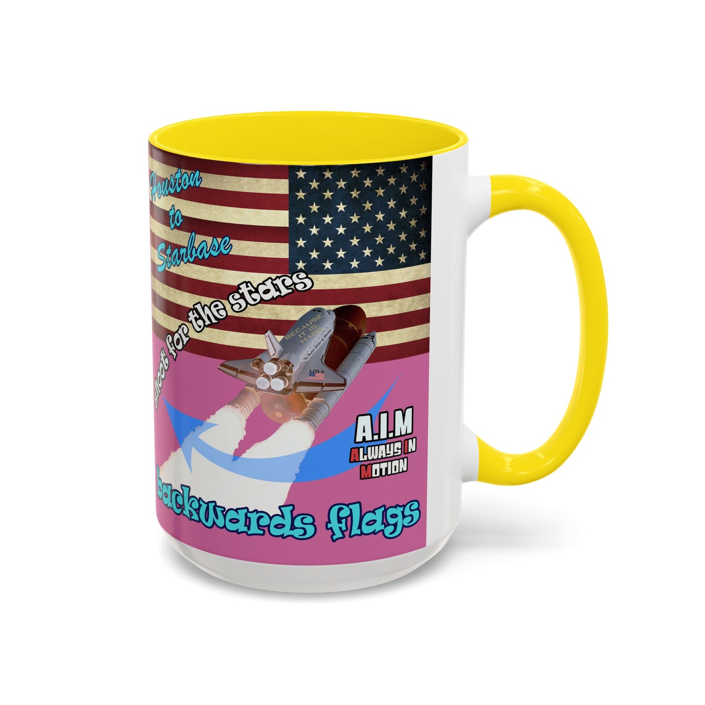 shoot for the stars - Accent Mug (light pink)