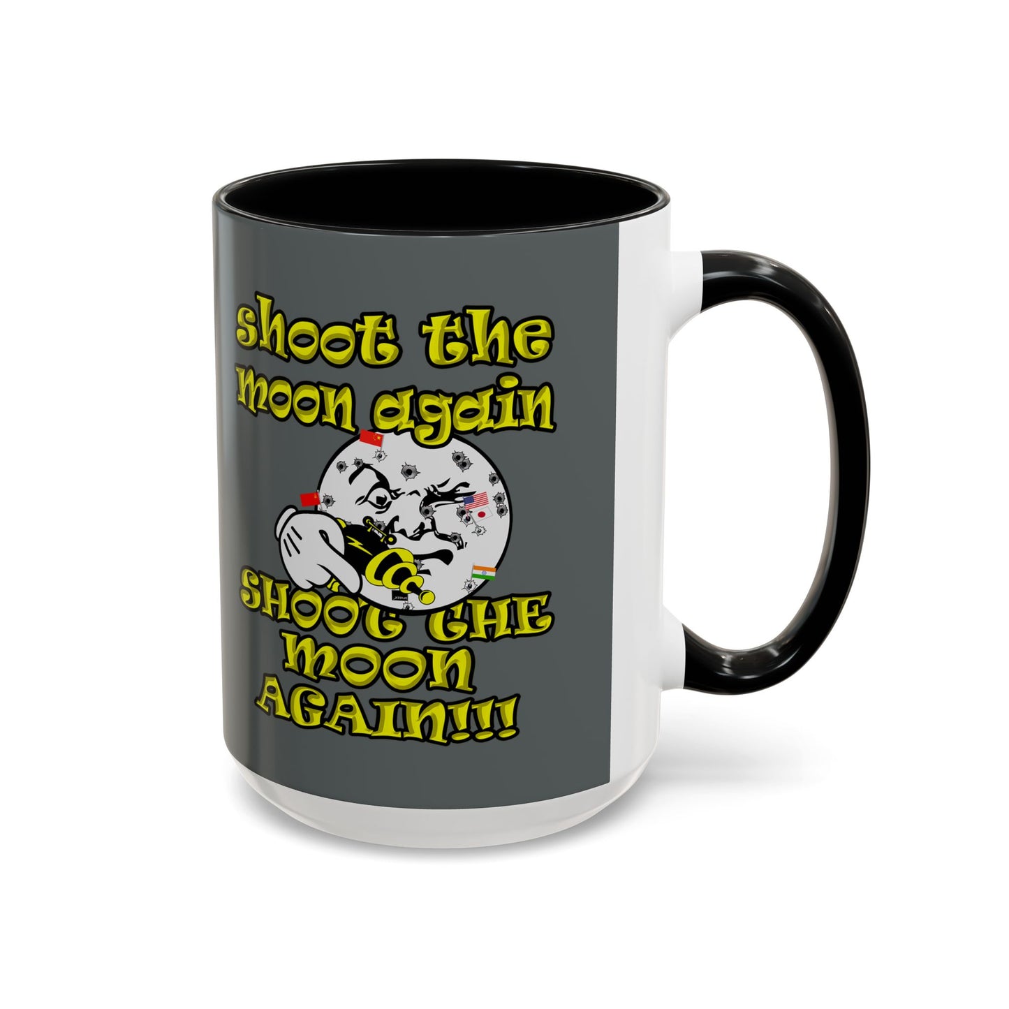 shoot the moon again - Accent Mug (dark grey)