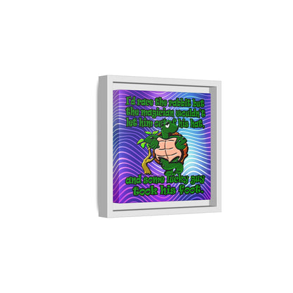 turtle race - framed canvas art (purple wave)