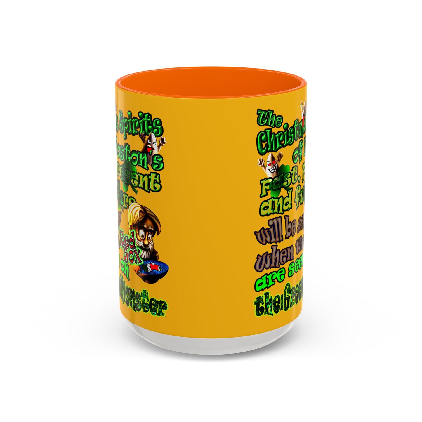 christmas spirits of boston - Accent Mug (yellow)