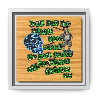 og - framed canvas art (butterscotch wood finish)
