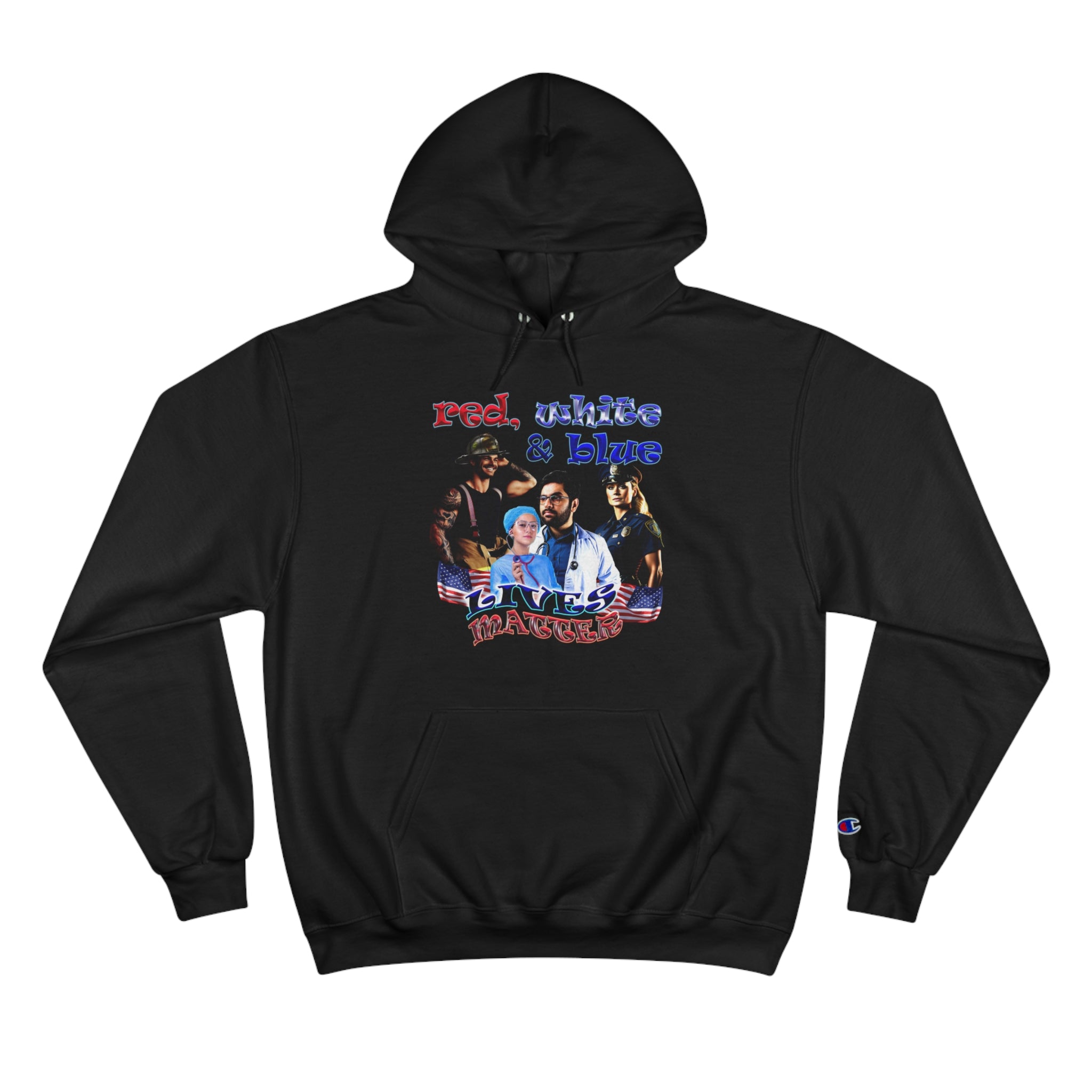 rw&b lives matter - Champion Hoodie