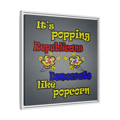 popping like popcorn - framed canvas art (grey-light grey)