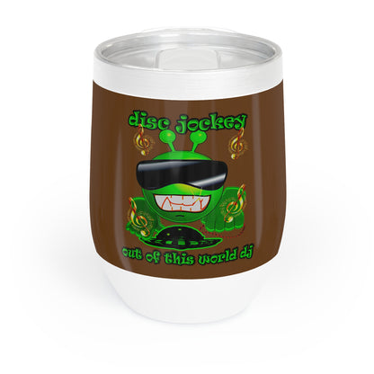 disc jockey - Chill Wine Tumbler (brown)
