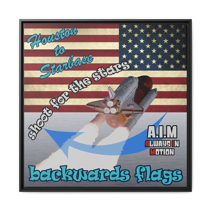 shoot for the stars - framed canvas art (brushed nickel)