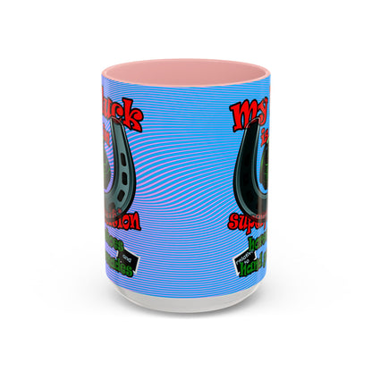 my luck - Accent Mug (light blue-purple wave)