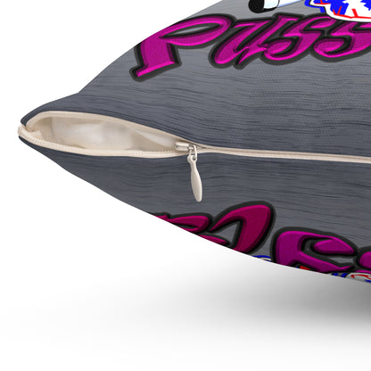 tag that - Spun Polyester Square Pillow - (brushed nickel)