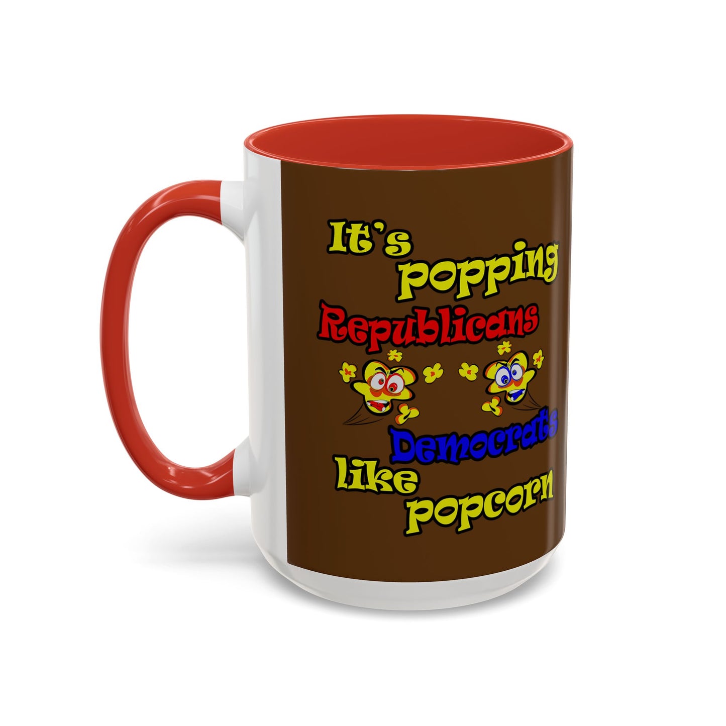 popping like popcorn - Accent Mug (brown)