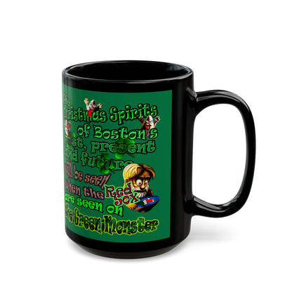 christmas spirits of boston - Black Mug (dark green)