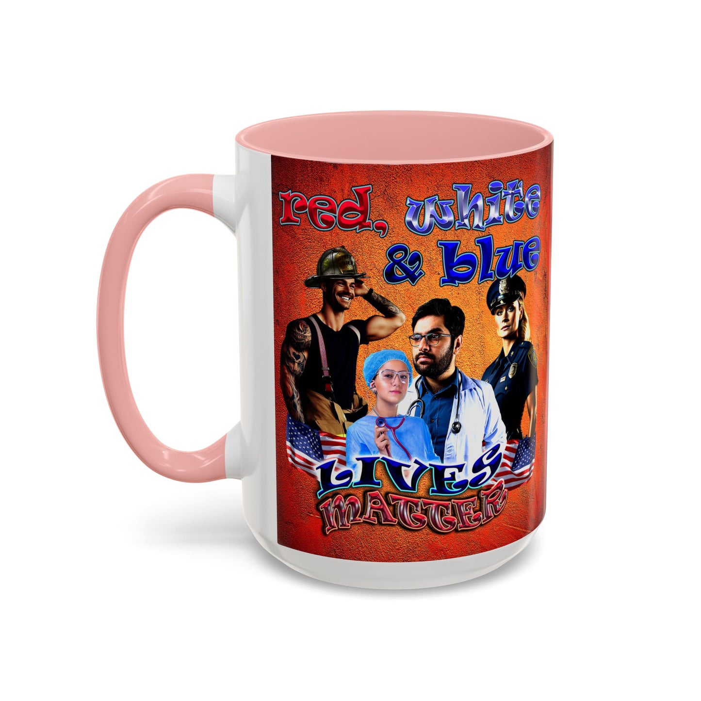 rw&b lives matter - Accent Mug (burnt orange)