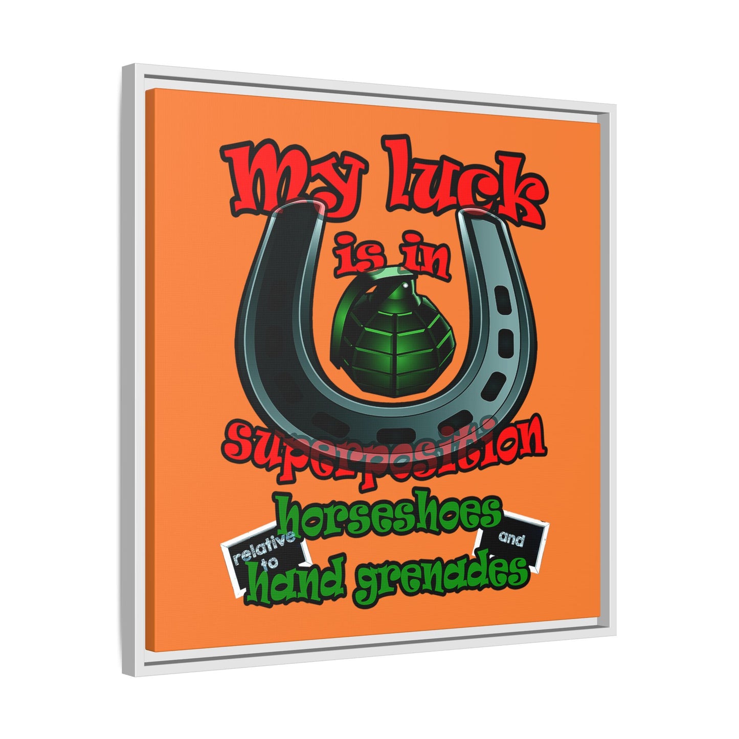 my luck - framed canvas art (crusta)