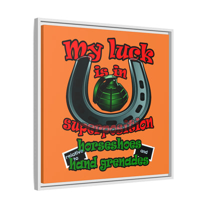 my luck - framed canvas art (crusta)
