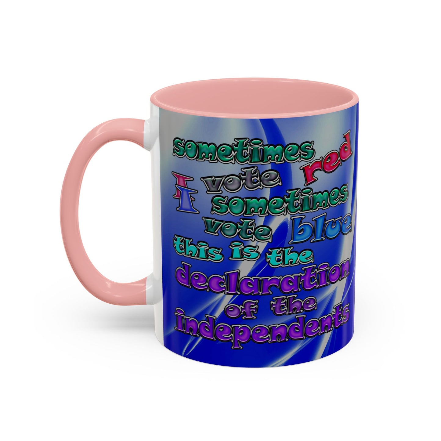 declaration of the independents - Accent Mug (blue-white wave)