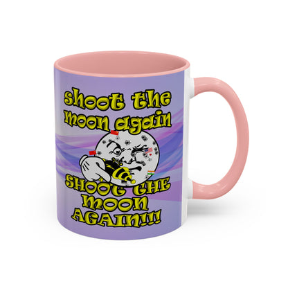 shoot the moon again - Accent Mug (light blue-pink wave)