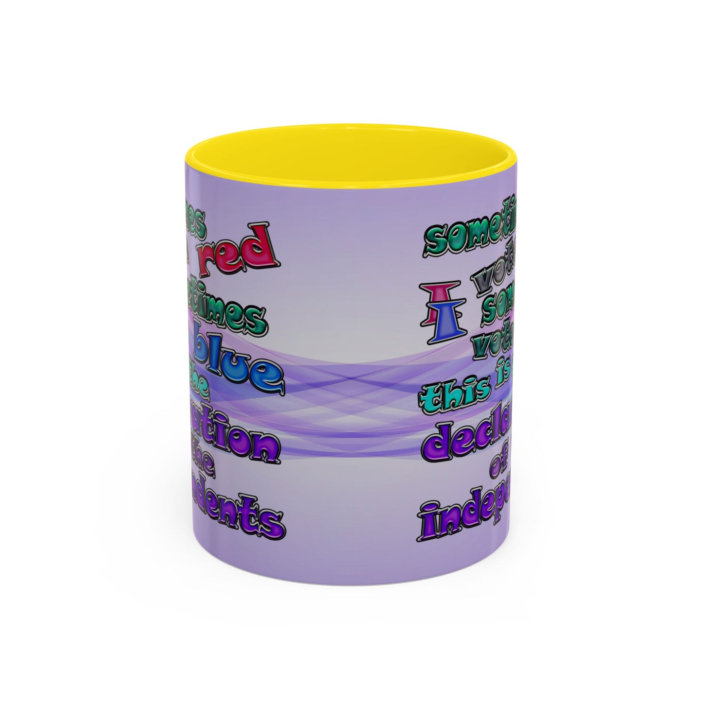 declaration of the independents - Accent Mug (light blue-pink wave)