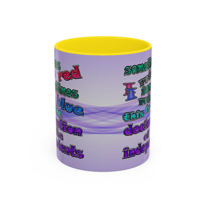 declaration of the independents - Accent Mug (light blue-pink wave)