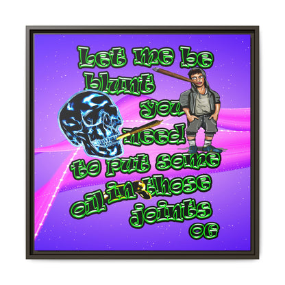 og - framed canvas art (purple-pink wave)