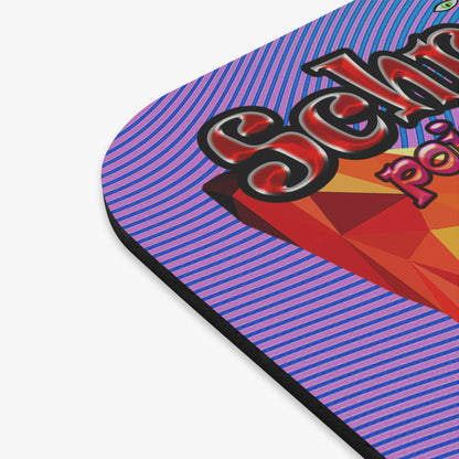 schrodinger's cat - Mouse Pad (Rectangle) (light blue-purple wave)